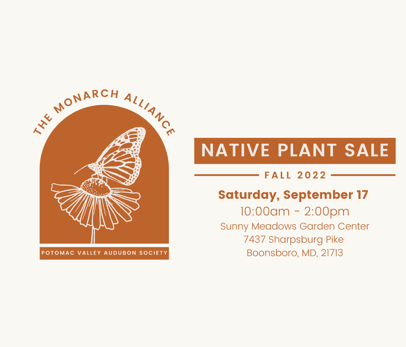 Fall Native Plant Sale Potomac Valley Audubon Society